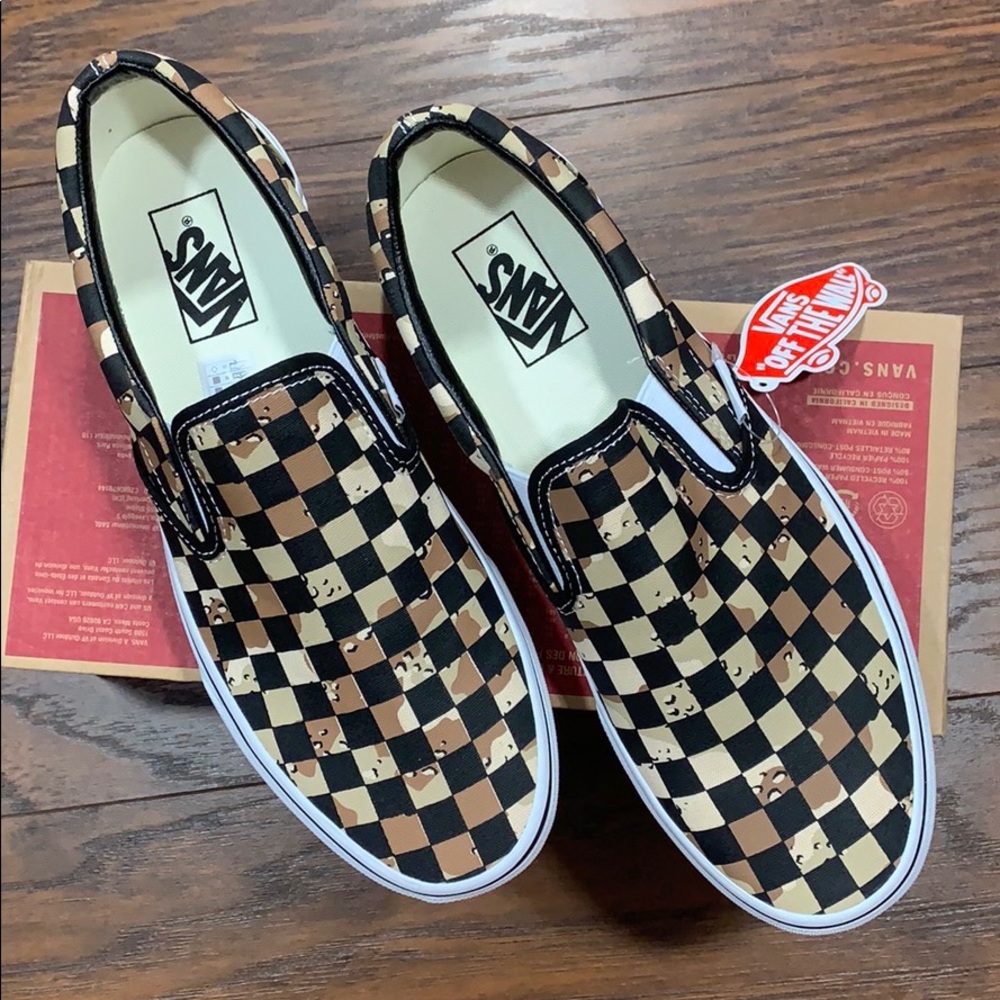 VANS CLASSIC SLIP-ON CHECKERBOARD Cmdsrttrwht Men’ - Picture 2 of 16